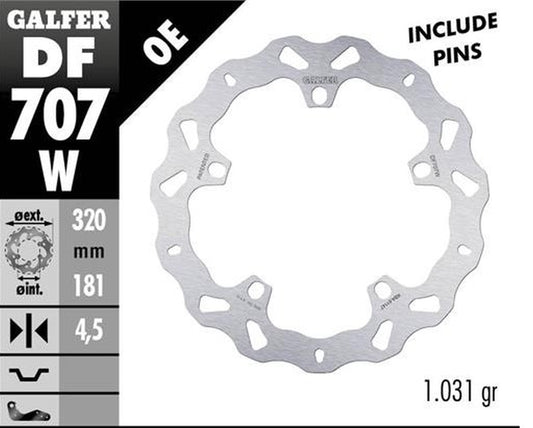 BRAKE DISC FRONT BMW F800R/S/ST/GT 09- F900XR 20- R850R/RT 04 R1100S 01- R1100/1150/1200/1250S/R/RT/ST/GS 01- K1200/1300/1600LT/GT/S/RS 02- HUSQVARNA NUDA900R 11- (WAVE FIXED)