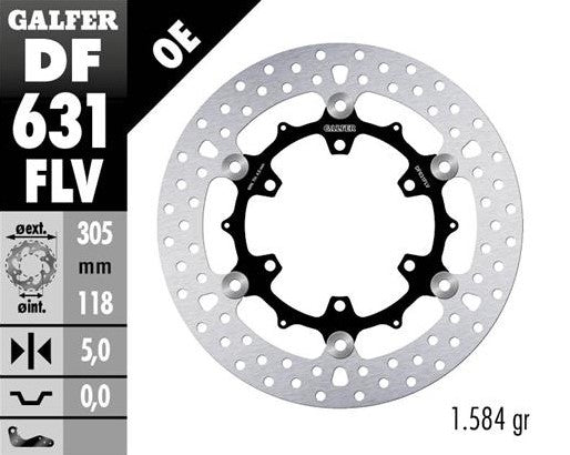 BRAKE DISC FRONT BMW K100/K1100/R850/R1100 (305X118X5)