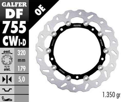 BRAKE DISC FRONT BMW S1000R/RR/XR 09-22 (LEFT) WAVE FLOATING