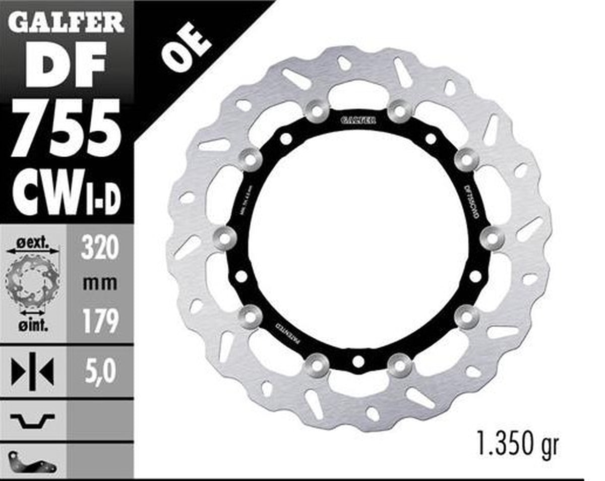 BRAKE DISC FRONT BMW S1000R/RR/XR 09-22 (RIGHT) WAVE FLOATING