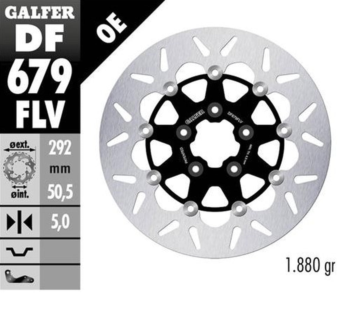 BRAKE DISC FRONT HARLEY-DAVIDSON (292X50.5X5) FLOATING