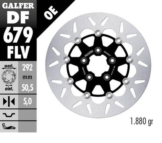 BRAKE DISC FRONT HARLEY-DAVIDSON (292X50.5X5) FLOATING