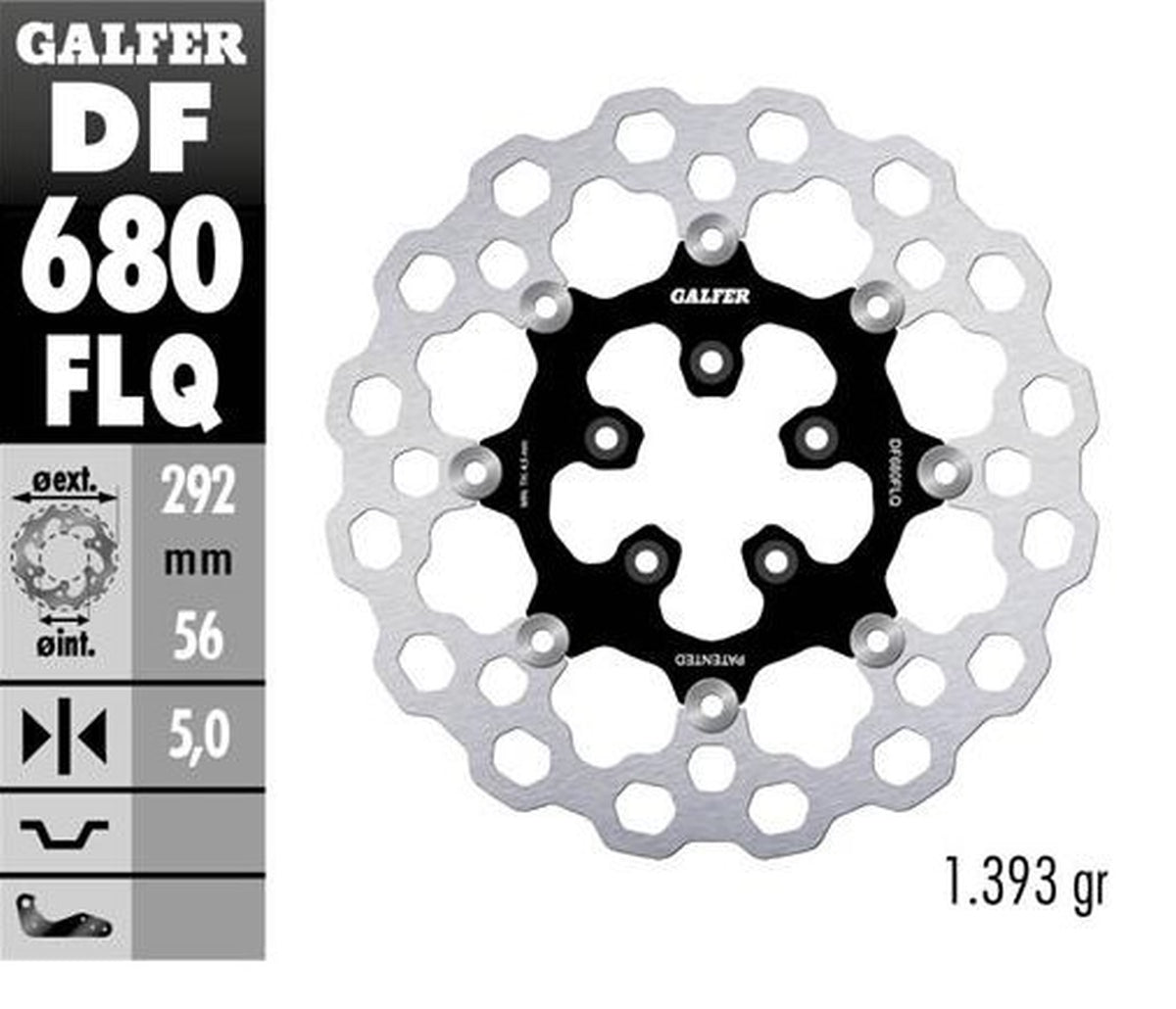 BRAKE DISC FRONT HARLEY-DAVIDSON (292X56X5) CUBIQ FLOATING