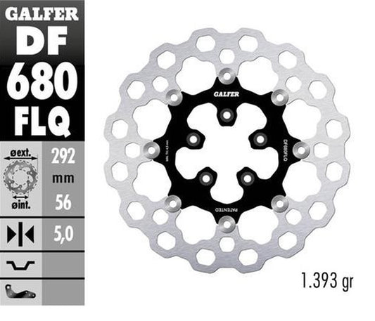 BRAKE DISC FRONT HARLEY-DAVIDSON (292X56X5) CUBIQ FLOATING