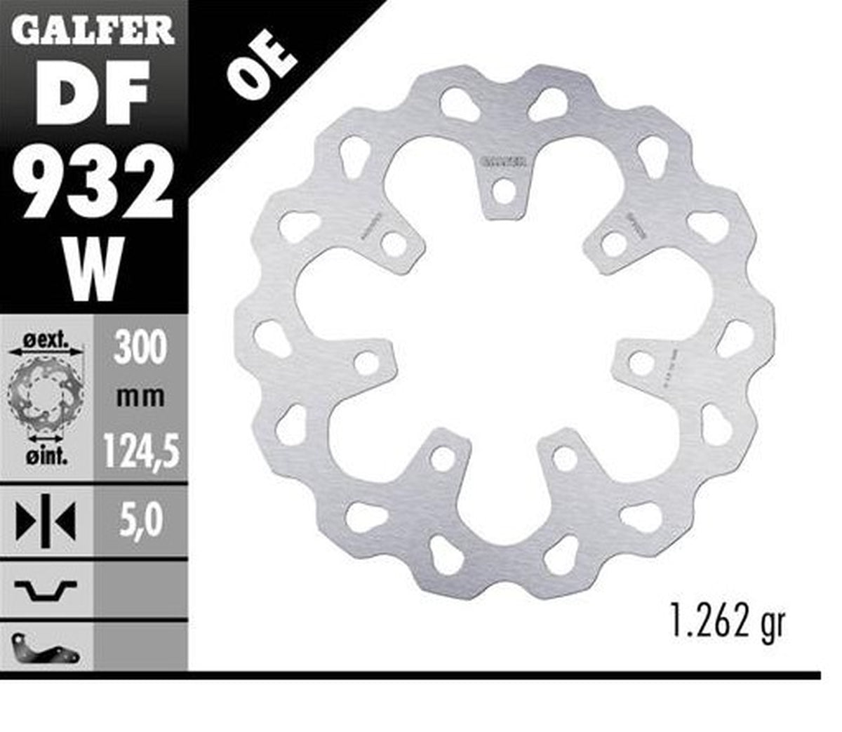 BRAKE DISC FRONT HARLEY-DAVIDSON (300X124.5X5) WHEEL CHISER/SLICER 09-18