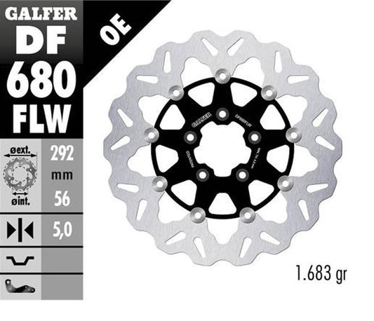 BRAKE DISC FRONT HARLEY-DAVIDSON (292X56X5) WAVE FLOATING