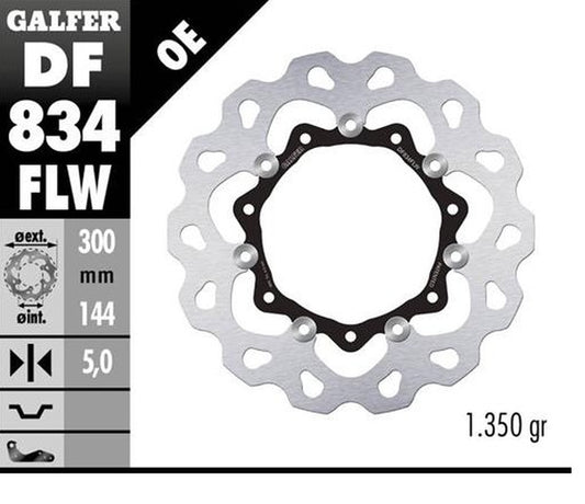 BRAKE DISC FRONT HARLEY-DAVIDSON (300X144X5) FLOATING