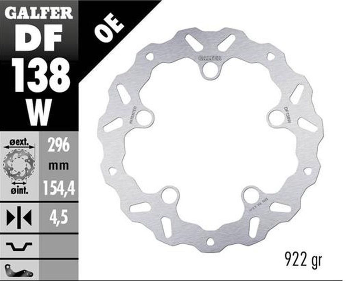 BRAKE DISC FRONT HONDA CB125R 18- CB250R 18- CB300R 18- CB500F/X 22- CBR500R 22- CB750 HORNET 22- (296X154X4.5MM) WAVE FIXED