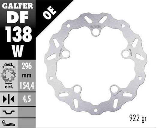 BRAKE DISC FRONT HONDA CB125R 18- CB250R 18- CB300R 18- CB500F/X 22- CBR500R 22- CB750 HORNET 22- (296X154X4.5MM) WAVE FIXED