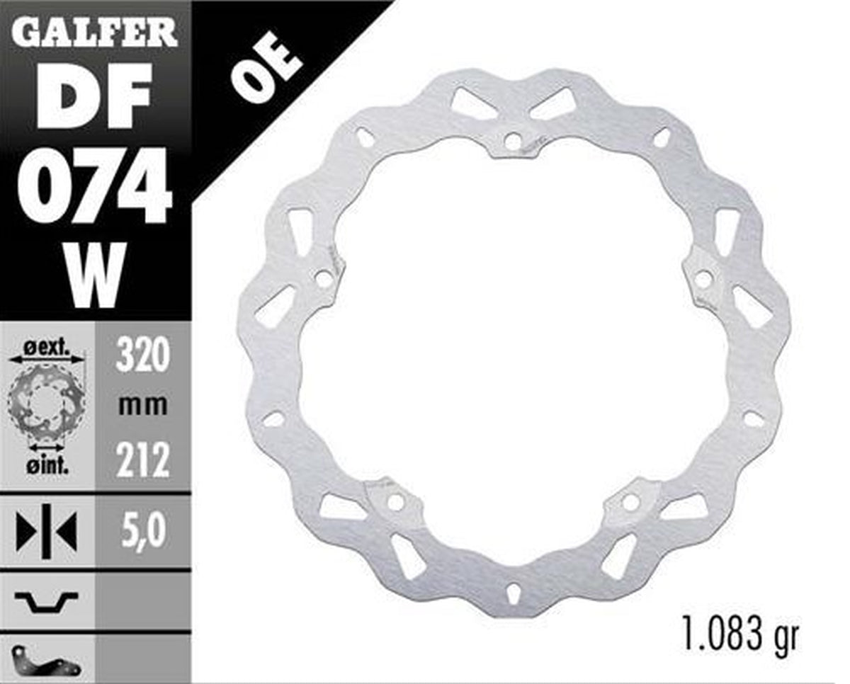 BRAKE DISC FRONT HONDA CTX750N (ABS) 13- NC700S/X (ABS) 12-14 NC750S/X (ABS) 14- (320X212X5MM) WAVE FIXED