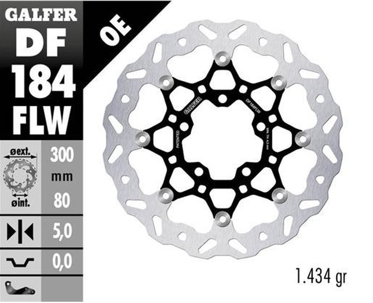 BRAKE DISC FRONT KAWASAKI EN650 VULCAN 15- ER-6F/N 05- ZX-6R 06-12 VERSYS650 06- VERSYS1000 12-14 Z750 07- Z1000 07- (300X80X5MM) WAVE FLOATING