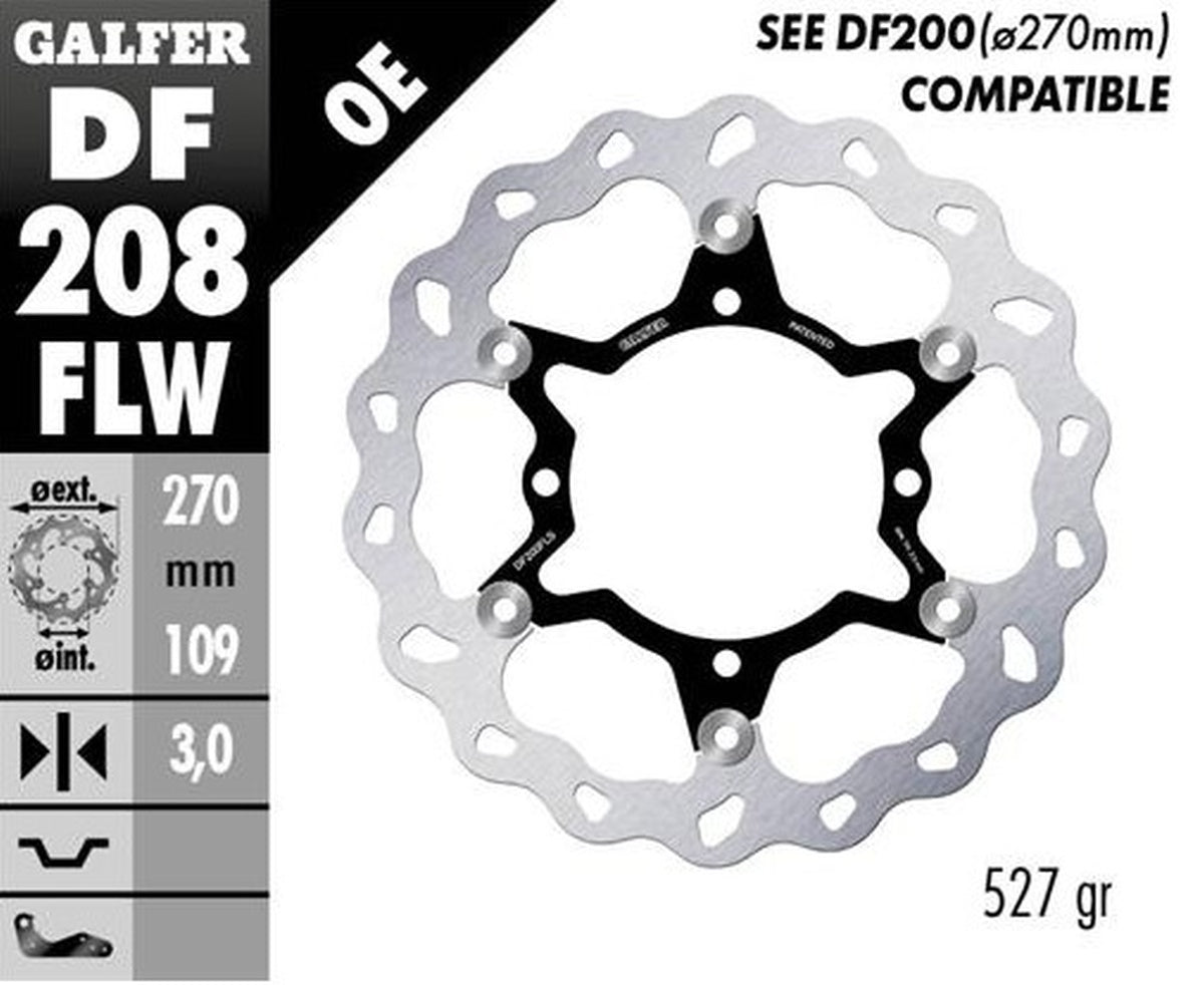 BRAKE DISC FRONT KAWASAKI KX250F 15-23 KX450F 15-23 (270X109X3MM) WAVE FLOATING