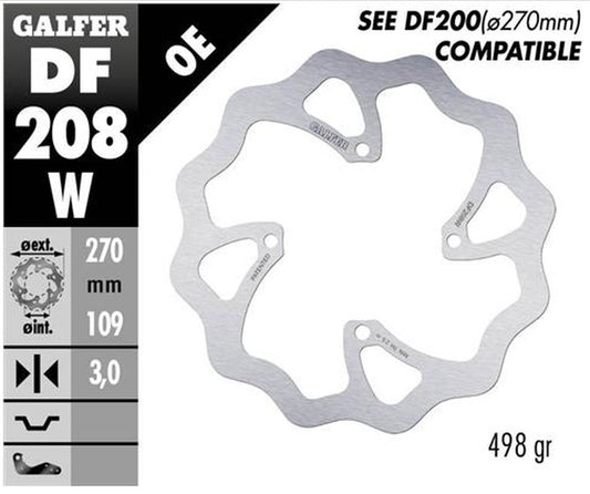 BRAKE DISC FRONT KAWASAKI KX250F/450F 15- KX250X/450X 21- (270X109X3MM) WAVE