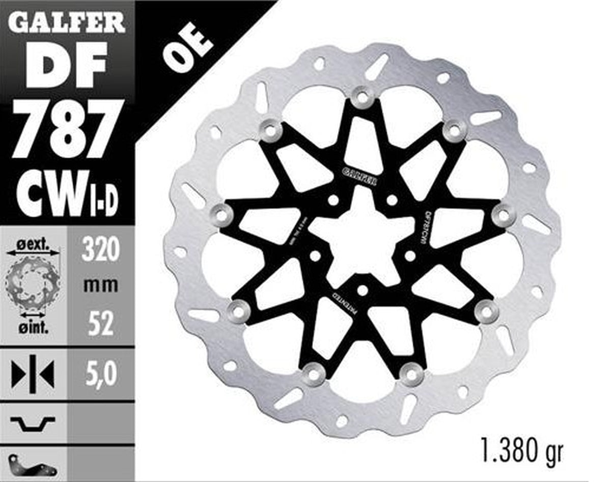 BRAKE DISC FRONT KTM 690 DUKE 12-16 890 DUKE 20-23 HUSQVARNA 701 SVARTPILEN 18-19 VITPILEN 18-19 (LEFT) (320X52X5MM) WAVE FLOATING