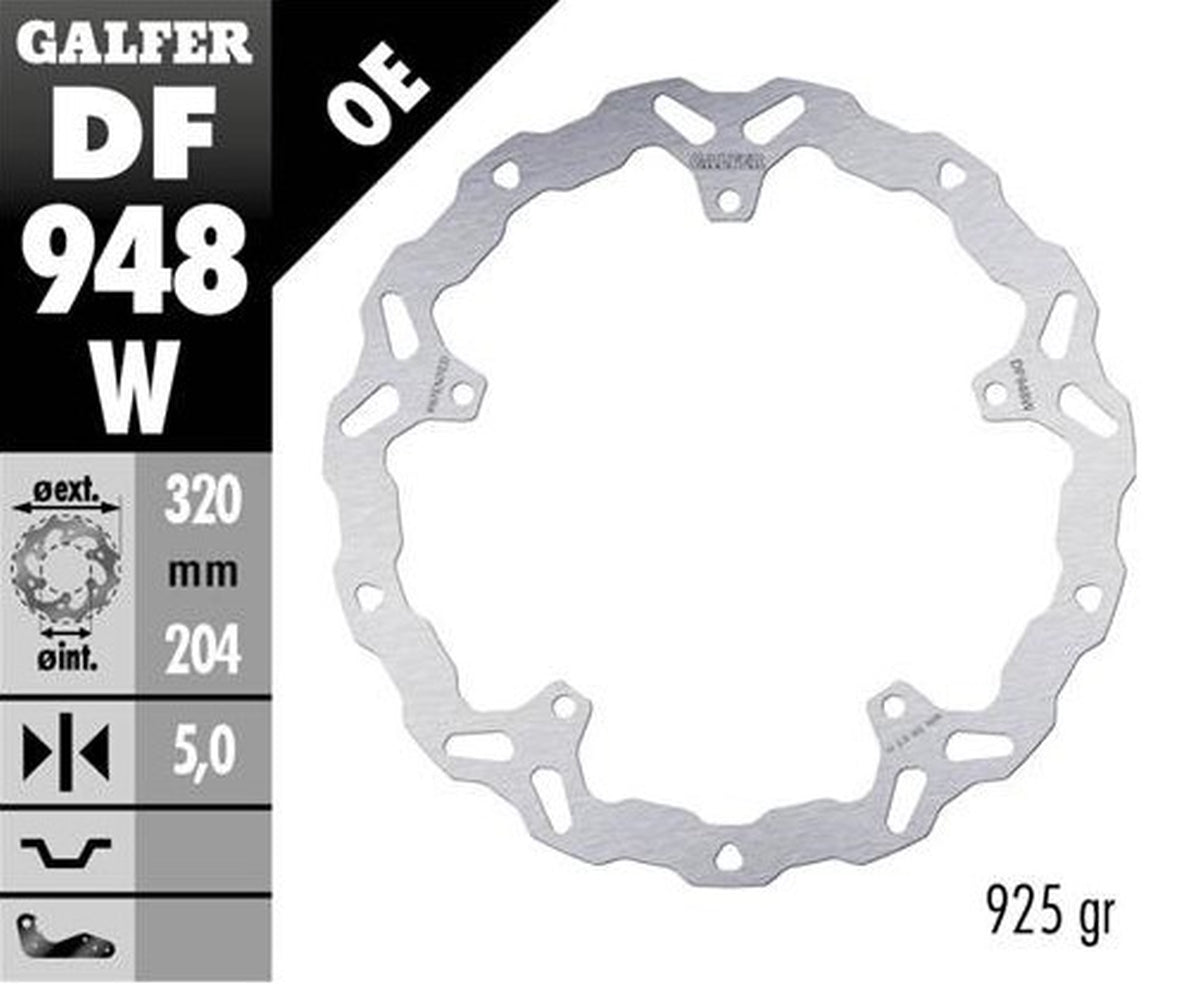 BRAKE DISC FRONT KTM RC125 22-23 RC200 22-23 RC390 22-23 (320X204X5MM) WAVE FIXED