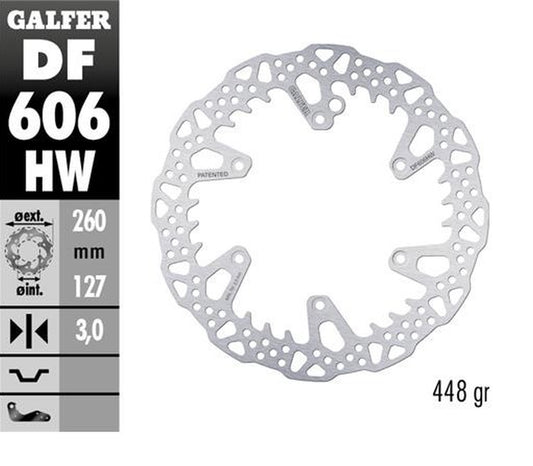 BRAKE DISC FRONT KTM SX/EXC/SX-F/EXC-F 93-23 GS/MX/LC4 93-23 GAS GAS EC/EC-F/MC/MC-F 21-24 HUSQVARNA TC/TE/TX/FC/FE/FS 14-24 HUSABERG TE/FE/FC/FX 04-16 TRIUMPH TF250X 24 (260X127X3MM) SHARK ENDURO MX