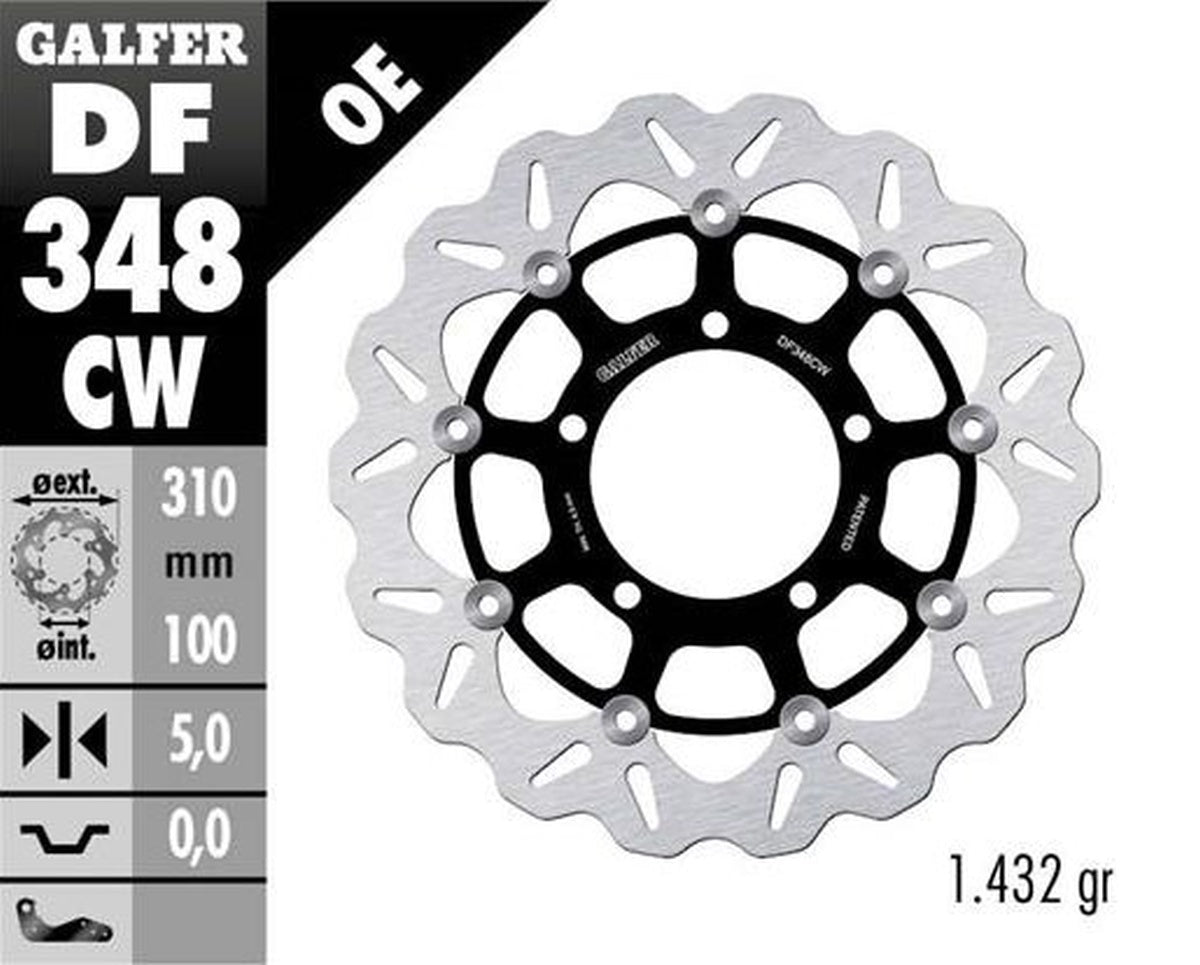 BRAKE DISC FRONT SUZUKI GSX-R600 06-07 GSX-R750 06-07 GSX-R1000 05-08 M109R BOULEVARD VZR1800 INTRUDER 06- (310X100X5MM) WAVE FLOATING