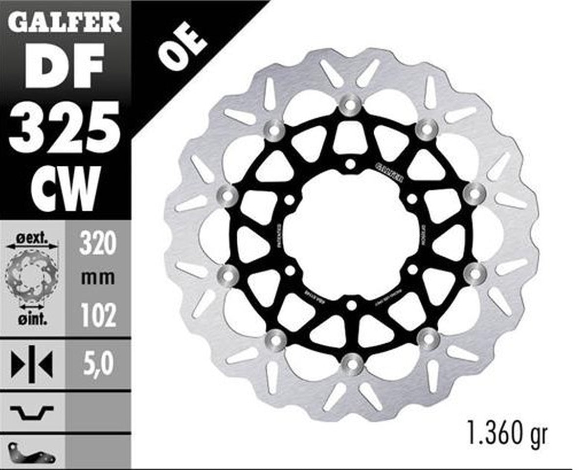 BRAKE DISC FRONT SUZUKI GSX-R1000R 16- (320X102X5MM) WAVE FLOATING