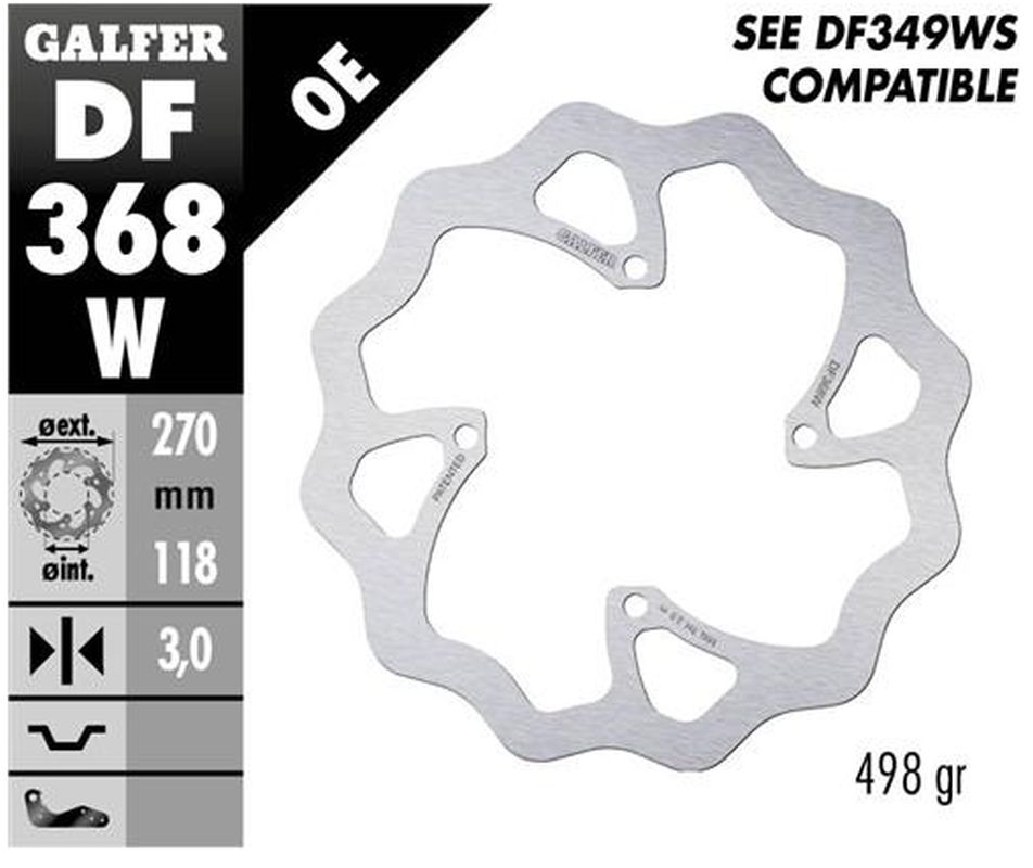 BRAKE DISC FRONT SUZUKI RM250Z 19- RMX450Z 18- (270X118X3MM) WAVE