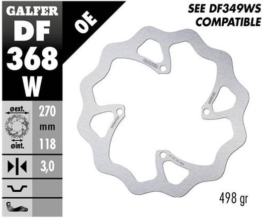 BRAKE DISC FRONT SUZUKI RM250Z 19- RMX450Z 18- (270X118X3MM) WAVE