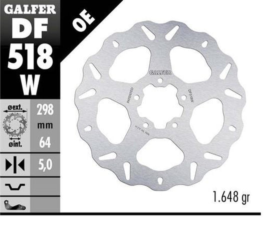 BRAKE DISC FRONT/REAR INDIAN MOTORCYCLE (298X64X5)