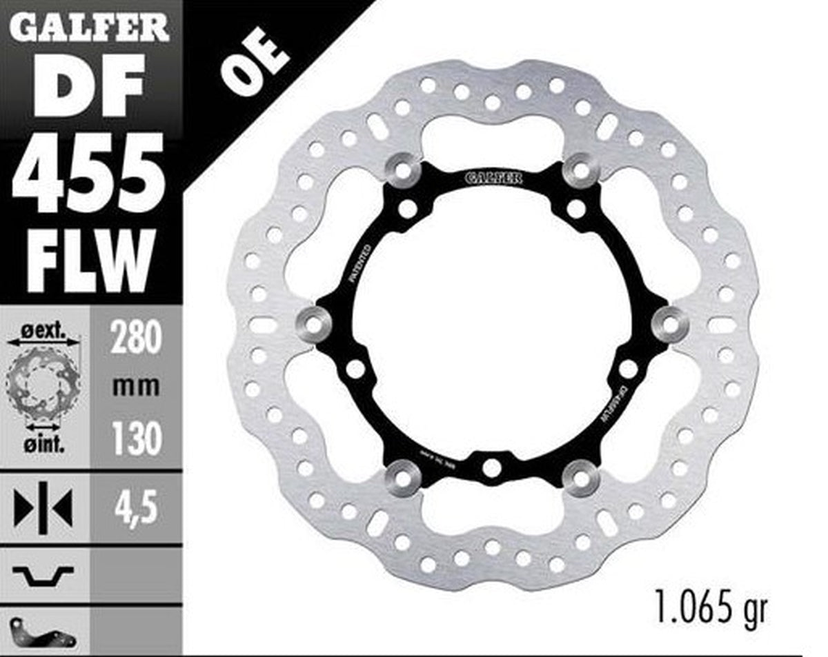 BRAKE DISC FRONT YAMAHA MT-07 (ABS) 14-20 TRACER GT 16- SRX700 15- XTZ700 TENERE 19-23 (280X130X4.5MM) WAVE FLOATING