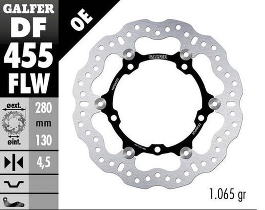 BRAKE DISC FRONT YAMAHA MT-07 (ABS) 14-20 TRACER GT 16- SRX700 15- XTZ700 TENERE 19-23 (280X130X4.5MM) WAVE FLOATING