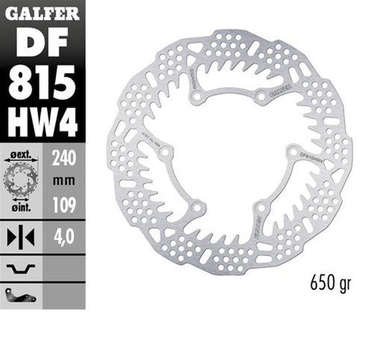 BRAKE DISC REAR BETA 250RR 12-24 300RR 13-24 350RR 13-24 400/430/450/480/498 13-24 X-TRAINER 15-24 (240X109X4MM) SHARK MX