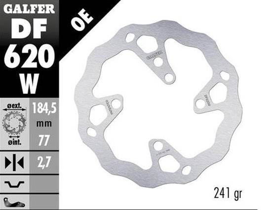 BRAKE DISC REAR BETA EVO125 20-23 250 2T 20-23 300 2T 20-23 300 4T 20-23 (184X77X2.7MM) WAVE FIXED