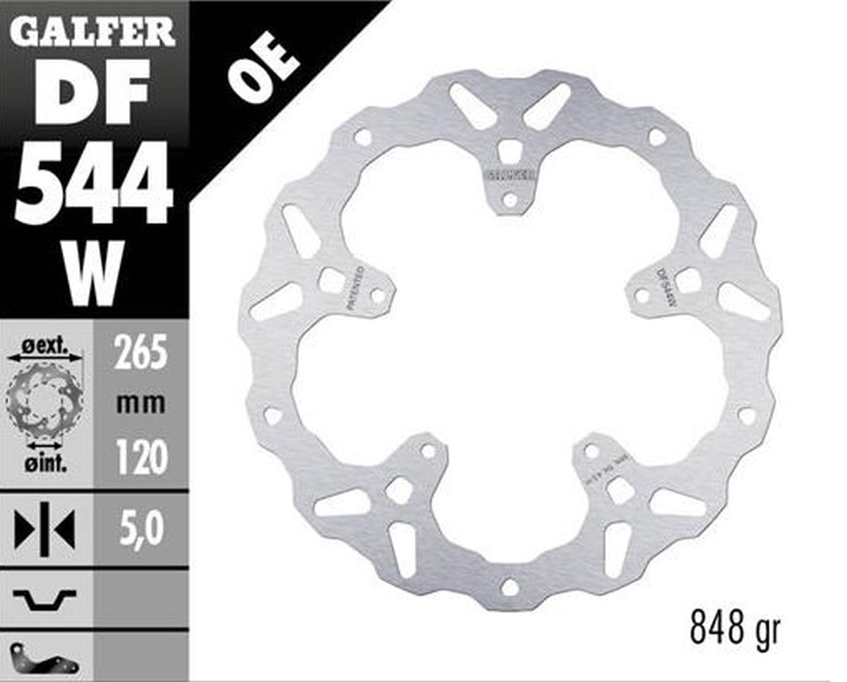 BRAKE DISC REAR BMW S1000XR 20-22 (265X120X5MM) WAVE FIXED