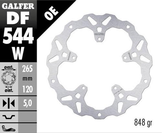 BRAKE DISC REAR BMW S1000XR 20-22 (265X120X5MM) WAVE FIXED