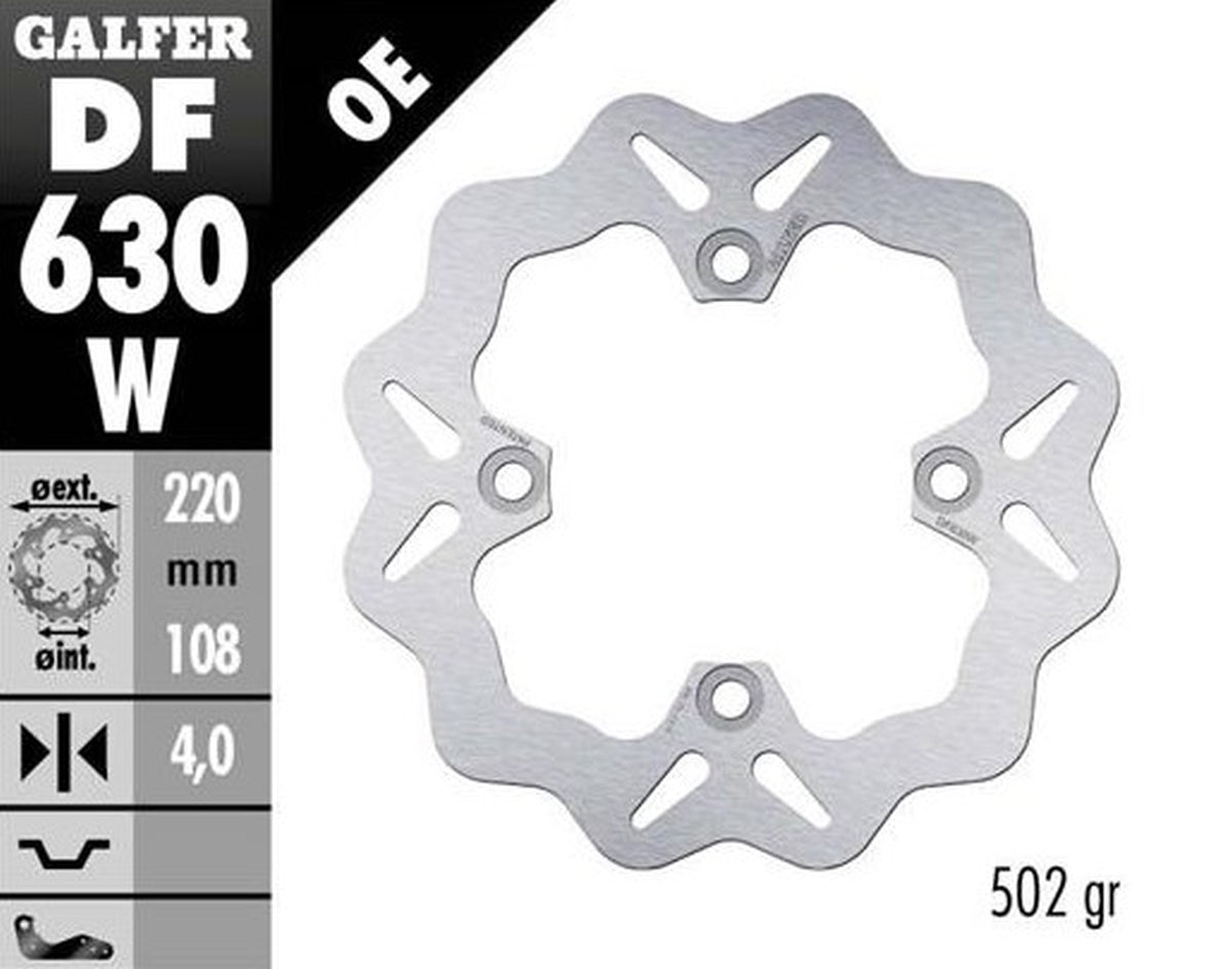 BRAKE DISC REAR DUCATI (220X108X4MM) WAVE