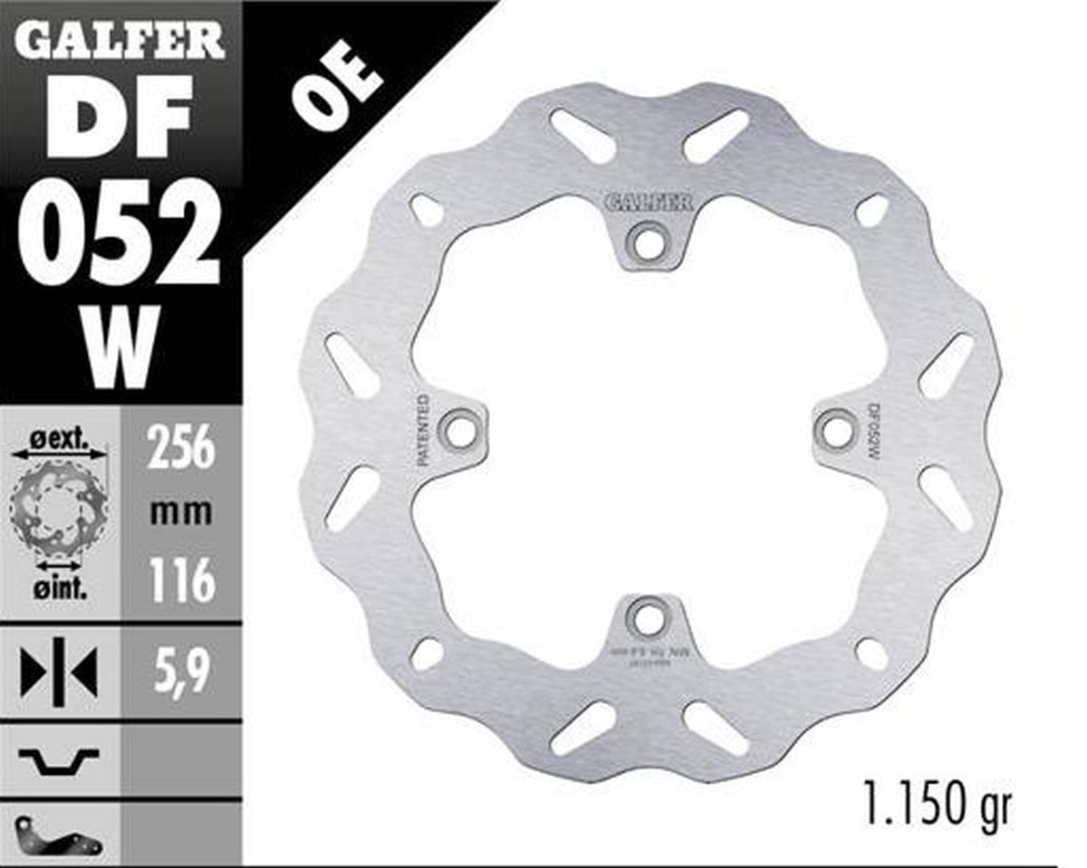 BRAKE DISC REAR HONDA CRF1000L AFRICA TWIN 15-23 (256X116X5.9MM) WAVE FIXED