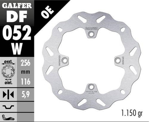 BRAKE DISC REAR HONDA CRF1000L AFRICA TWIN 15-23 (256X116X5.9MM) WAVE FIXED