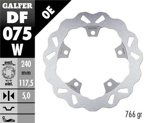 BRAKE DISC REAR HONDA CTX750N (ABS) 13- NC700S/X (ABS) 12-14 NC750S/X (ABS) 14- BMW G310R/GS 16- (240X117X5MM) WAVE FIXED