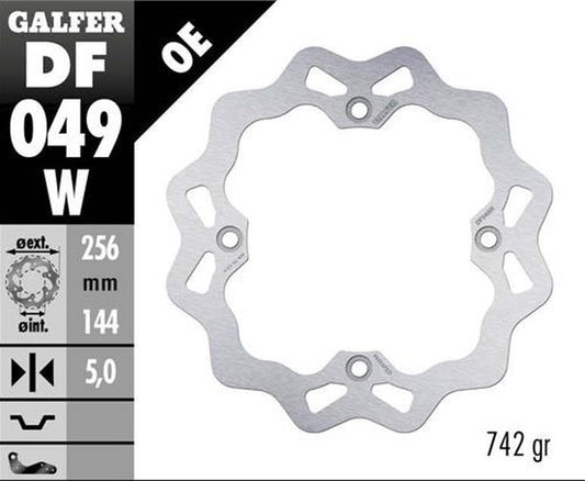 BRAKE DISC REAR HONDA XRV750 AFRICA TWIN 90- CMX1100 REBEL 21- NT1100 22- (256X144X5MM) WAVE FIXED