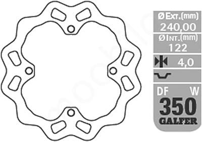BRAKE DISC REAR SUZUKI RMZ250 07-19 RMZ450 06-18 RMX450Z 10-18 (240X122X4MM) WAVE