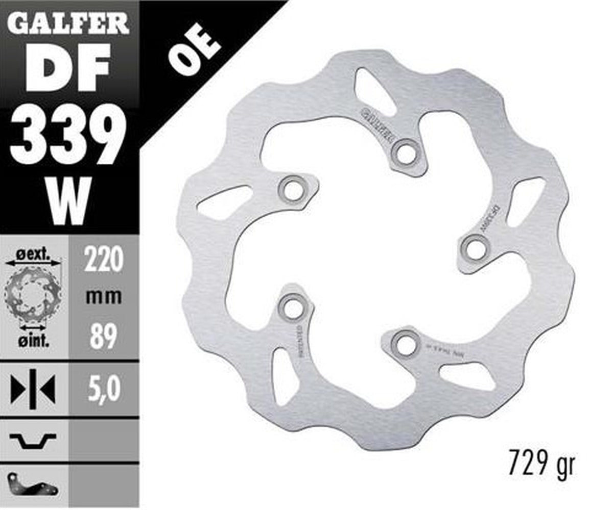 BRAKE DISC REAR SUZUKI SV650S 03-06 SV1000 03- TL1000S/R 97- GSX-R600 97-10 GSX-R750 96-10 GSX-R1000 01-15 (220X89X5MM) WAVE FIXED