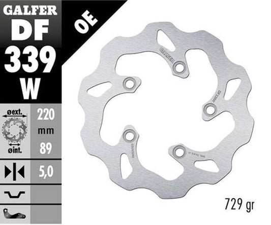 BRAKE DISC REAR SUZUKI SV650S 03-06 SV1000 03- TL1000S/R 97- GSX-R600 97-10 GSX-R750 96-10 GSX-R1000 01-15 (220X89X5MM) WAVE FIXED