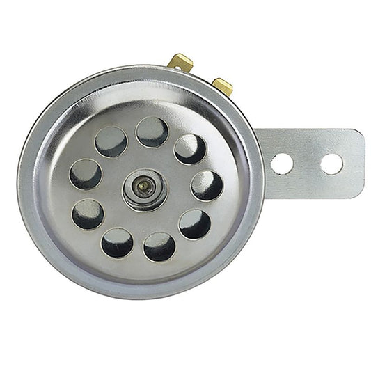 HORN (SOUND SIGNAL) UNIVERSAL SILVER CHROMED (DIAMETER 70 MM)