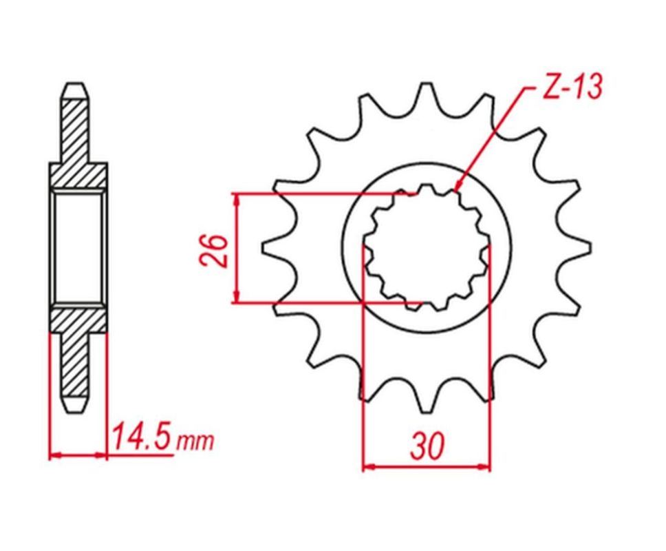 FRONT SPROCKET 2047 15 VFR 800 14-20 (-1), CB 1000 18-21, CB750F 91-03 (JTF1332.15), HONDA