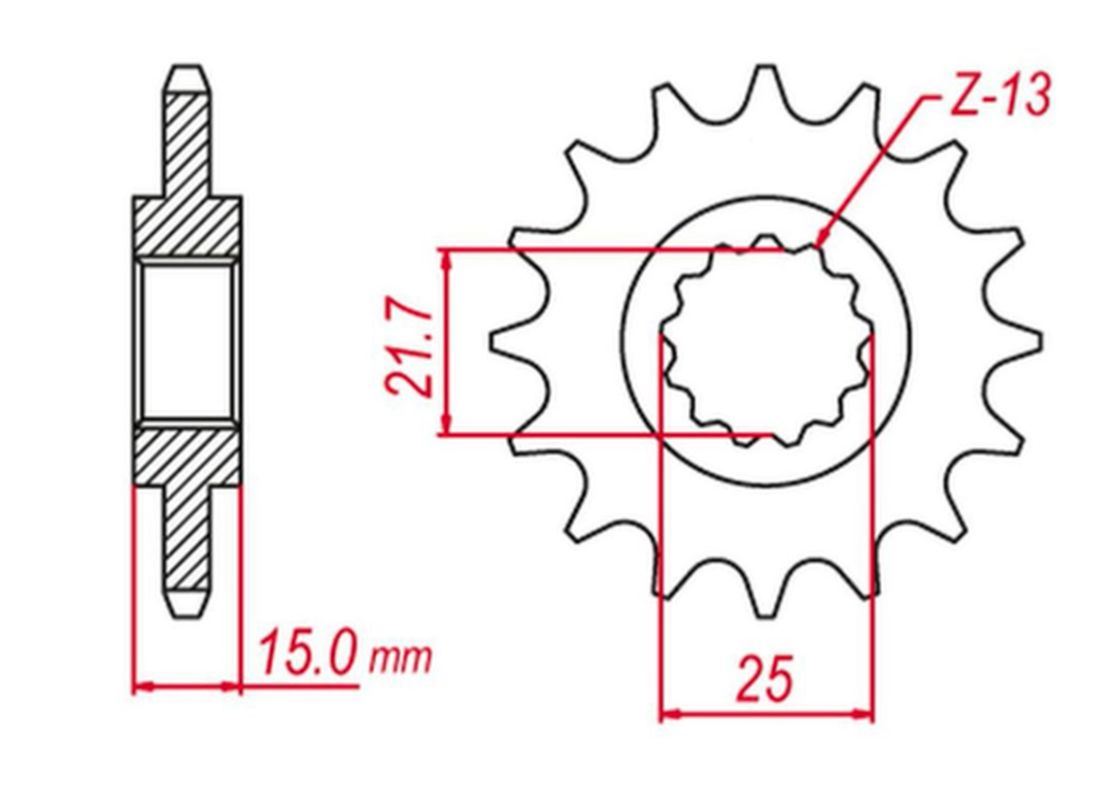 FRONT SPROCKET 2084 12 85 SX 07-22, 105 SX 07-10, 50 EXC 96-03, 85 TC 14-21 (JTF1907.12), KTM/HUSQVARNA