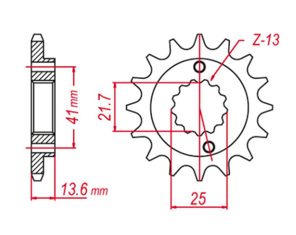 FRONT SPROCKET 2099 15 ZX-6RR 03-05, ZX-6R 98-05, XR 650 R 00-07 (+1) (JTF1307.15) (CHAIN 520), KAWASAKI/HONDA