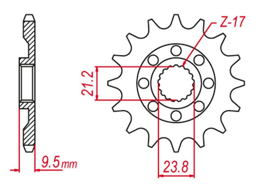 FRONT SPROCKET 2133 15 (+2) RMZ 450 08-12, (+1) RMZ 450 05-07 (JTF1441.15), SUZUKI