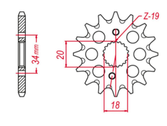 FRONT SPROCKET 2157 16 (+1) (JTF1310.16), CRF150R 07-22, HONDA