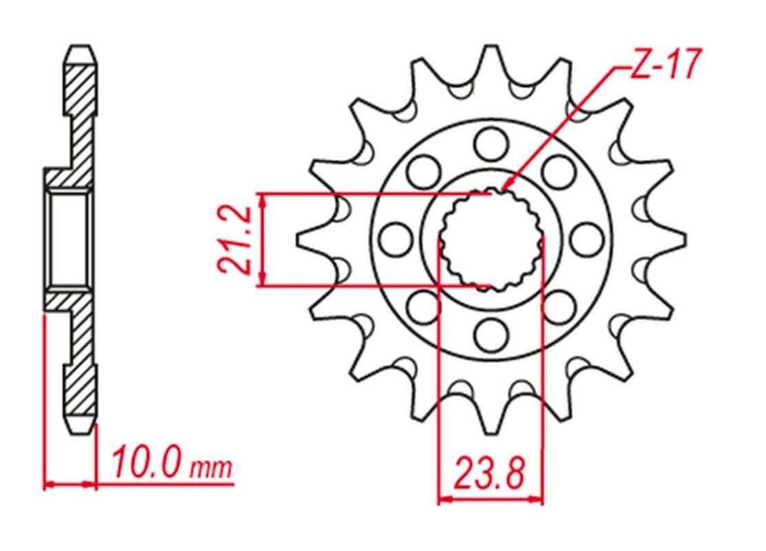 FRONT SPROCKET 2260 13 (2160 13) (JTF1443.13), RMZ 450 13-20, SUZUKI