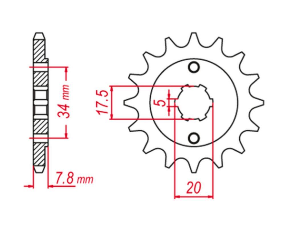 FRONT SPROCKET 279 13 CRF 230 03-19, CRF 150 03-18, XR 250R 90-96 (JTF327.13), HONDA