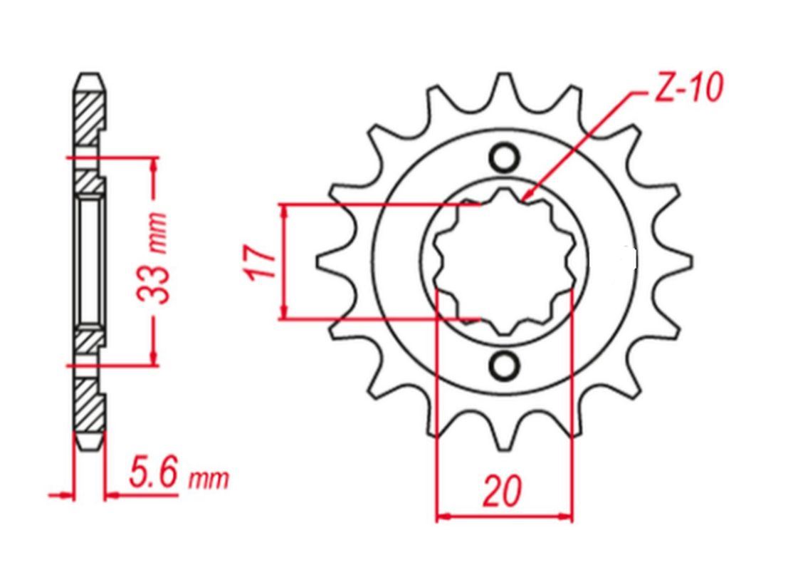 FRONT SPROCKET 430 12 (JTF430.12), RMZ 250 04-06, KXF 250 04-05, SUZUKI/KAWASAKI