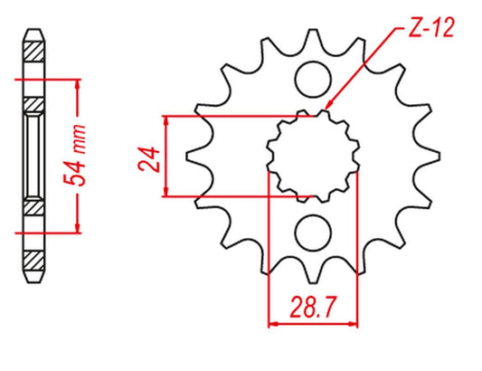 FRONT SPROCKET 526 17 (CHAIN 530) (52617JT) (JTF517.17), ZZR 1200/1400, KAWASAKI