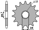 FRONT SPROCKET 526 17 (CHAIN 530) (52617JT) (JTF517.17), ZZR 1200/1400, KAWASAKI